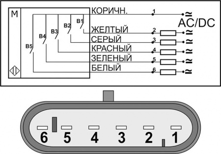 Датчик герконовый поплавковый уровня жидкости DFG4 41.51-B5.108.108.108.108-5NO-505.12-d2-P6A-1,5-S-1